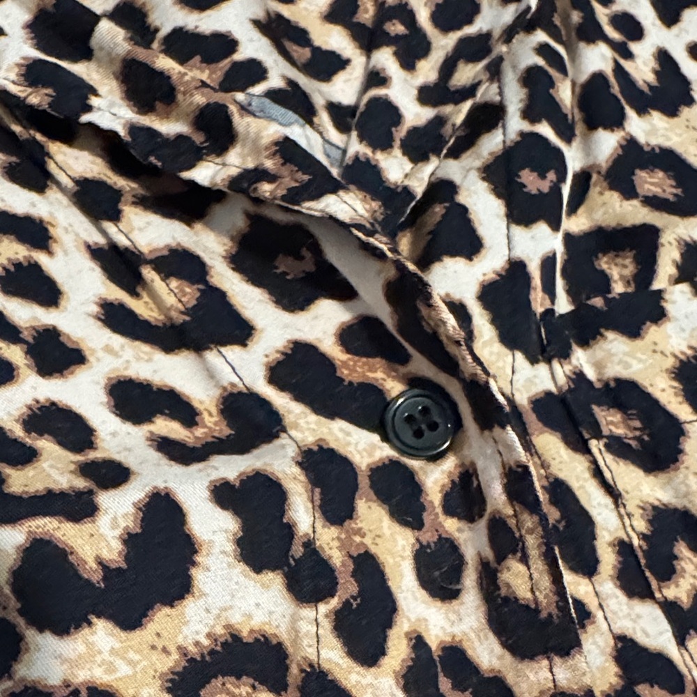 H&M Leopard Print Blouse - Black and Tan - Picture 2 of 2
